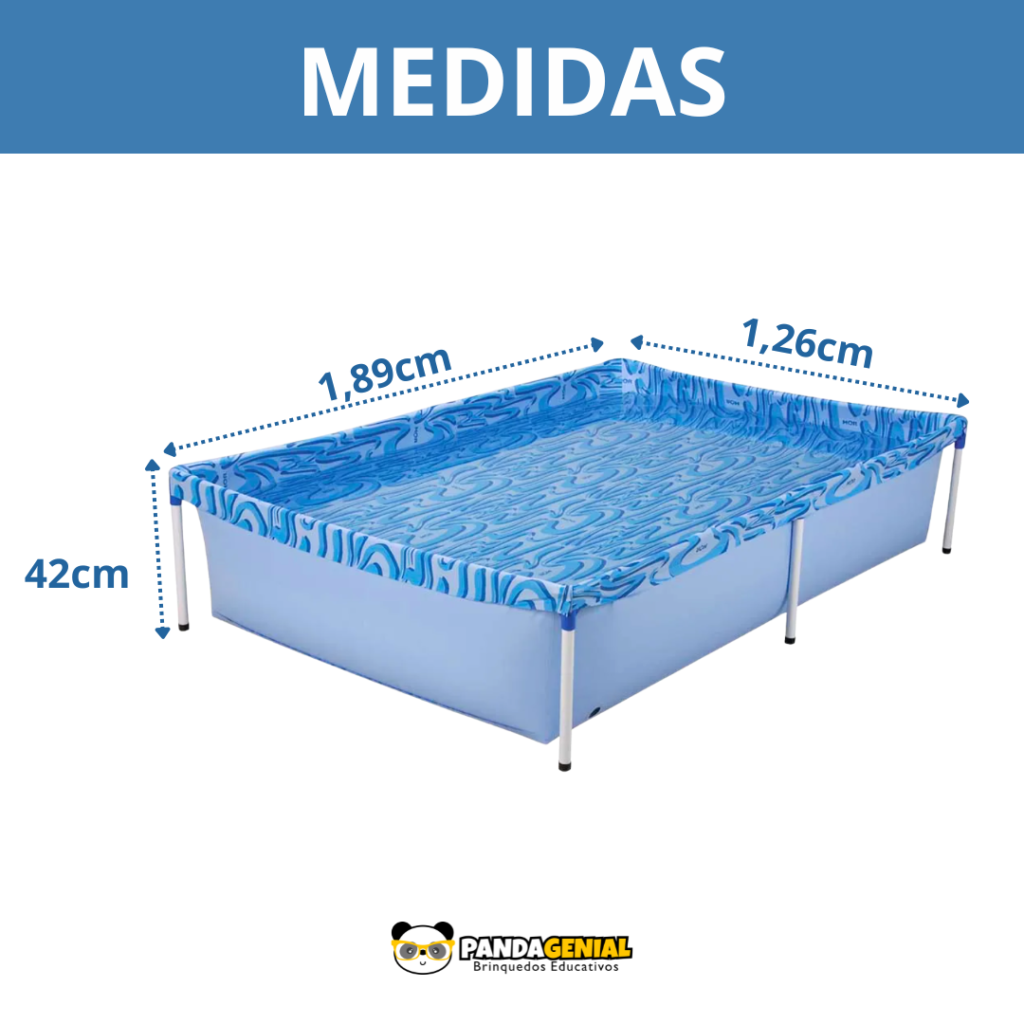 Piscina Infantil com Armação 1000 Litros Mor – Panda Genial